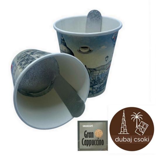 Grancafé - Dubaji Csokis Cappuccino - InCup - egyadagos dubaji csokis cappuccino a pisztácia és a csokoládé varázsával