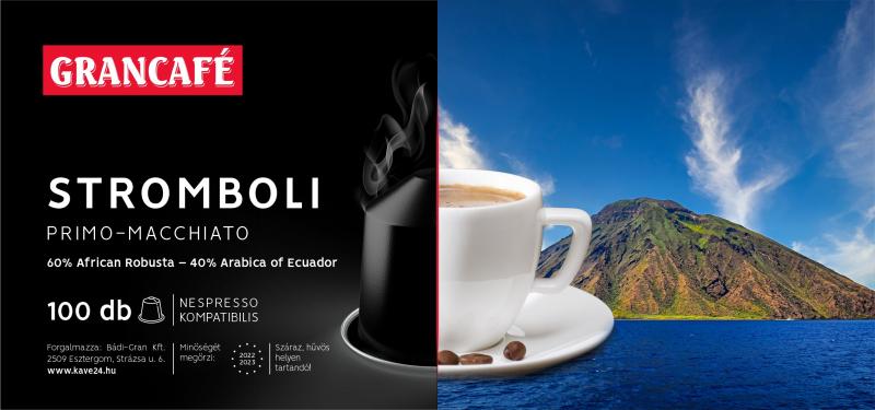 STROMBOLI primo macchiato 60% African Robusta - 40% Arabica of Ecuador MEGAPACK – Nespresso® kompatibilis kávékapszula 100 db MEGAPACK 