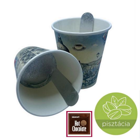 Grancafé - Pisztáciás Csoki Hot Chocolate - InCup - egyadagos instant pisztáciás csokis forró csokoládé