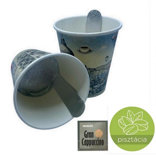 Grancafé - Pisztáciás Csokis Cappuccino - InCup - egyadagos pisztáciás csokis cappuccino a dubaji csokoládé varázsával