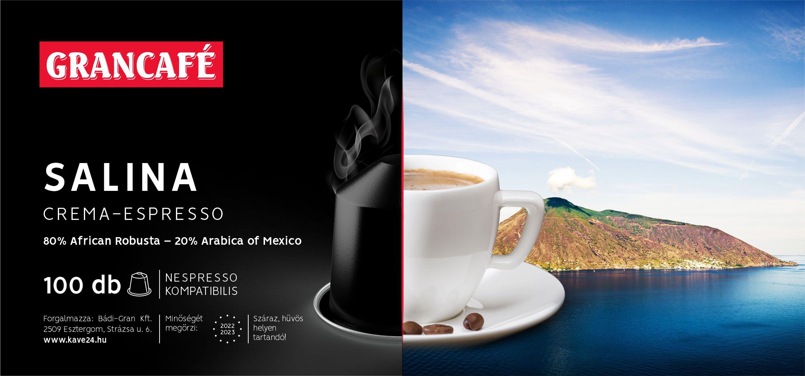 SALINA crema espresso 80% African Robusta - 20% Arabica of Mexico MEGAPACK – Nespresso® kompatibilis kávékapszula